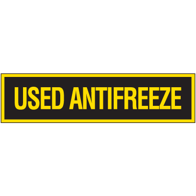 Chemical Labels Value Packs - Used Antifreeze