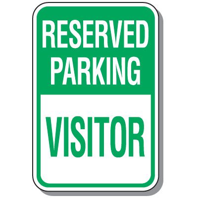 Reserved Parking Signs - Visitor