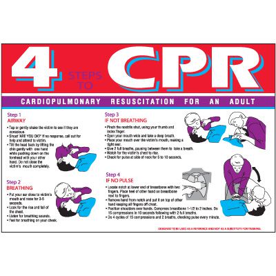 4 Steps To CPR Wallchart