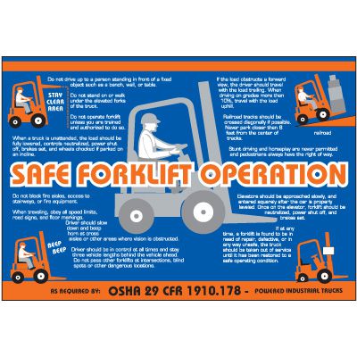 Safe Forklift Operation Wallchart