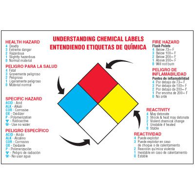 Bilingual Understanding Chemical Labels Wallchart