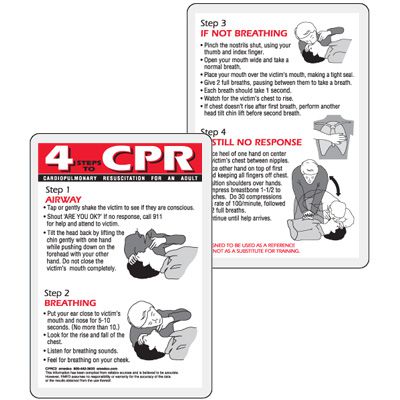 4 Steps To CPR Wallet Card