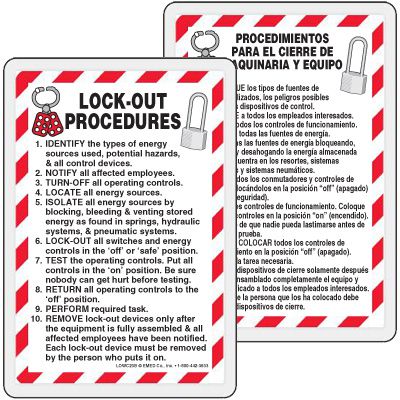 Bilingual Lockout Procedures Wallet Card
