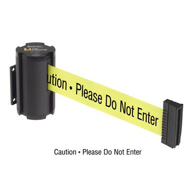 Beltrac® Wall-Mount Retractable Belts - Safety Message Belt  50-3010WB/FY/S6