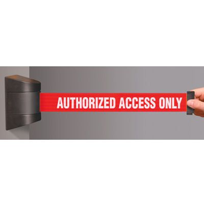 Authorized Access Only Wallmounted Tensabarrier  897-15-S-33-NO-RAX-C