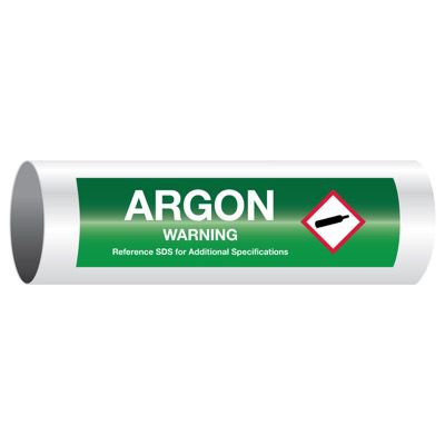 Warning Argon - GHS Pipe Markers