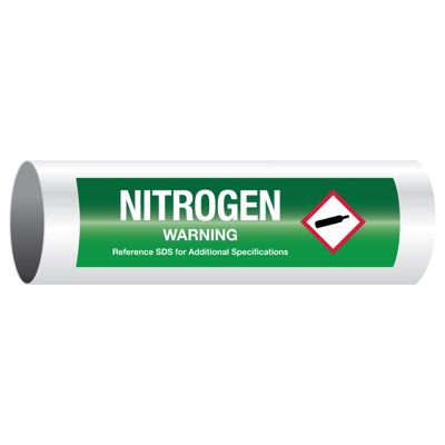 Warning Nitrogen - GHS Pipe Markers
