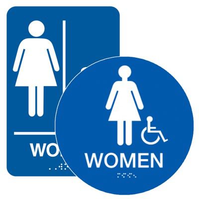 California Restroom Sign Sets - Women (Accessible)