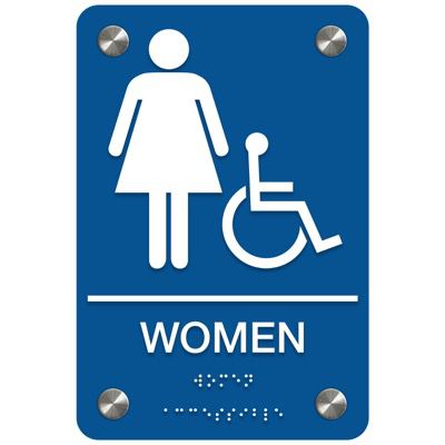 Women (Accessibility) - Premium ADA Restroom Signs