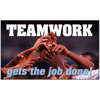 Teamwork Gets The Job Done Banner