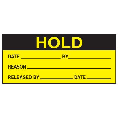 Write-On Action Labels - Hold Date