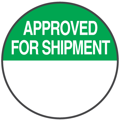 Approved For Shipment Write On Dots
