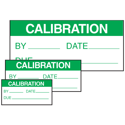 Calibration By Date Due Self Laminating Labels
