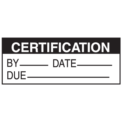 Certification By Date Due Write On Labels