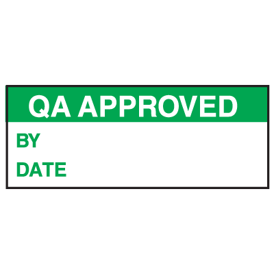 Date Write On Labels - QA Approved By
