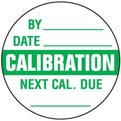 Calibration Write-On Label