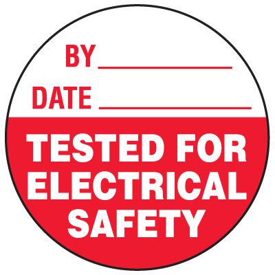 Electrical Safety Write-On Label