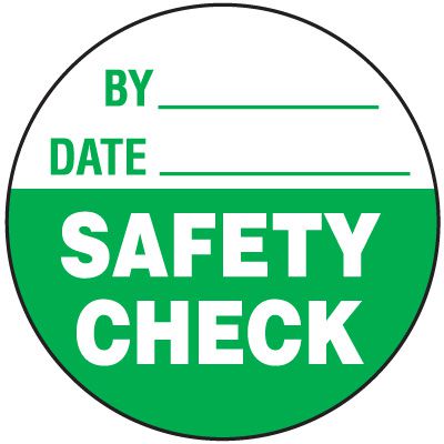 Safety Check Write-On Label