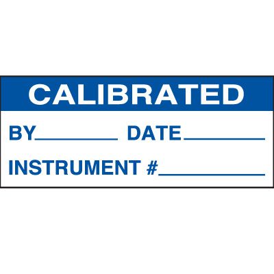 Calibrated Status Label - Blue