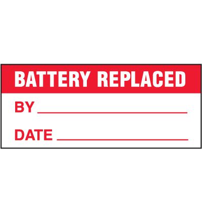 Battery Replaced Status Label