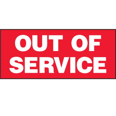 Out Of Service Status Label