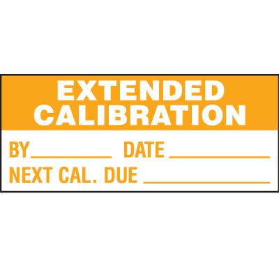 Extended Calibration Status Label