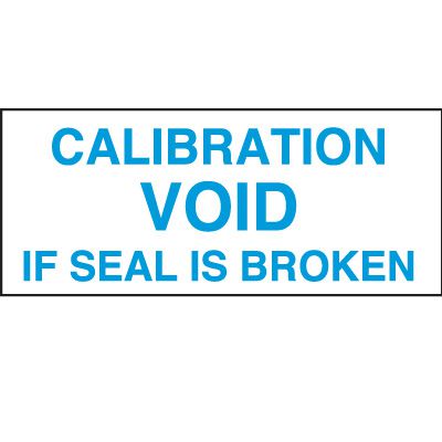 Calibration Void Status Label