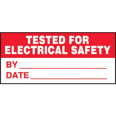 Tested For Electrical Safety Mini Write-On Labels