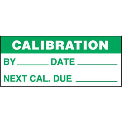 Write-On Calibration Self-Laminating Label
