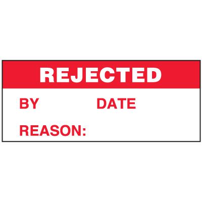 Rejected Write-On Status Label