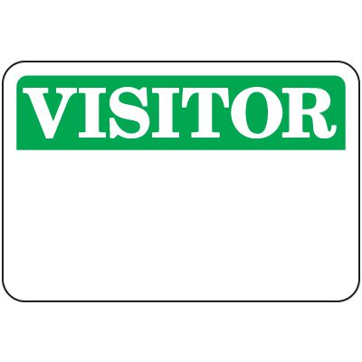 Green Visitor Badges