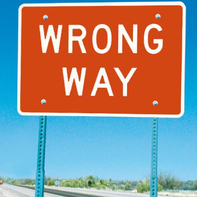 WRONG WAY - 18" H x 30" W Aluminum High-Intensity Prismatic (HIP) Traffic Control Directional Sign