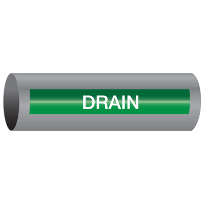 Drain - Xtreme-Code™ Adhesive High Performance Pipe Markers