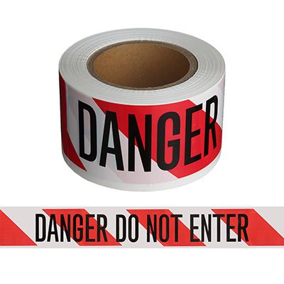 Striped Danger Do Not Enter Barricade Tape