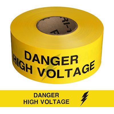 Danger High Voltage Barricade Tape