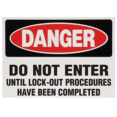 Lockout Labels - Danger Do Not Enter