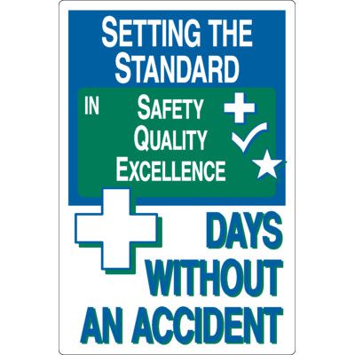 Dry Erase Safety Tracker Signs - Setting The Standard