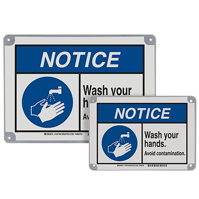 ToughWash® Encapsulated Signs - Notice Wash Your Hands