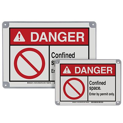 ToughWash® Encapsulated Signs - Danger Confined Space