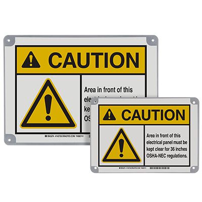 ToughWash® Encapsulated Signs - Caution Area In Front