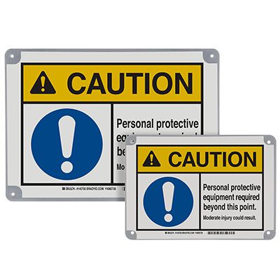 ToughWash® Encapsulated Signs - Caution PPE Required