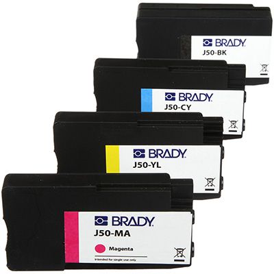 Brady BradyJet J5000 J50-CMYK Ink Cartridge - Black/Cyan/Magenta/Yellow