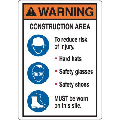 Warning Signs - Construction Hard Hat
