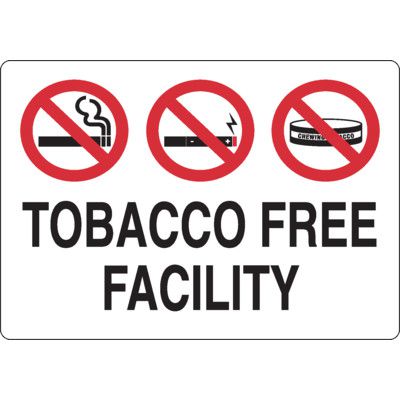 No Smoking Signs - Tobacco Free Facility