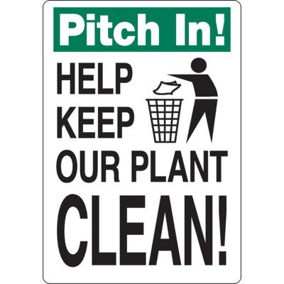 Pitch In! Trash Sign