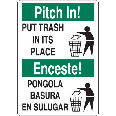 Bilingual Pitch In! Sign