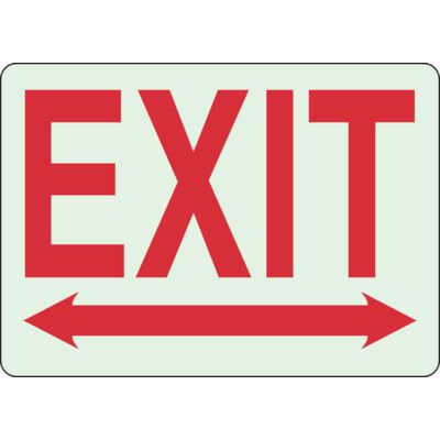 Luminous Double Arrow Exit Sign