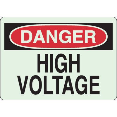 Danger High Voltage Glow Sign