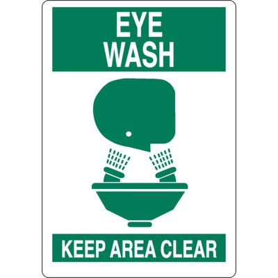 Eyewash Keep area Clear Sign