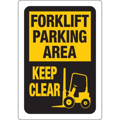 Forklift Parking area Sign